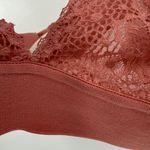 Lively Rose Lace Unpadded Sheer Bralette Women's Size Large Pink Photo 5