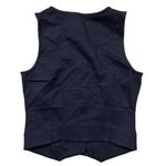 Madewell NWT Women's Black Cutaway Button-Front Vest XXS Casual Preppy Ponte Photo 7