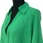 Keen The Label | NWT | M | Kelly Green Ciara Long Sleeve Collared V Photo 3
