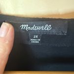 Madewell  2X Women's Heather Long-Sleeve Button-Front Shirt Dress in‎ Black SP21 Photo 2