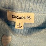 Sugar Lips Light Blue Heart Pattern Sweater Photo 6