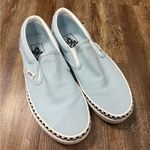 Vans  Checkerboard Check Foxing Cool Blue Classic Slip-On Sneakers 7 Casual Photo 1