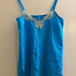 EXPRESS Vintage NWT 1990s 100% Silk Lace Blue Cami Medium Y2K Photo 1