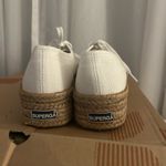 Superga White Canvas Platform Espadrilles Photo 1