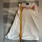 W5  Small Embroidered Cream Tank Top Photo 8