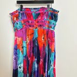 Hutch Sabina Floral Tiered Plissé Gown in Multi Size US 12 Photo 6