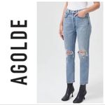 AGOLDE NWT  Riley High Rise Straight Crop Jeans Size 30 Photo 2