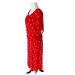SIGNATURE COLLECTION Sailboat Midi Dress Red Size 1X Photo 5