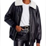 NWT 4TH & RECKLESS sold by BHFO O Benson Womens Faux Fur Trim Heavy Bomber BK S Black Photo 0
