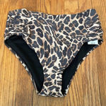 Bar III Beach Cheetah Printed High Rise Shirred sides Bikini Bottoms size M NWT Photo 0