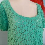 Free People  Beach Crochet Mint Swim Cover Up Tunic Women’s Size XS X-Small EUC Photo 1