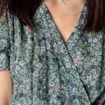 Zadig & Voltaire Wrap Dress Green Betty Mousseline Floral Puff Sz Small / Medium Photo 5