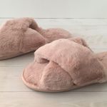 Pink Plush Slippers, Size 9/10 Photo 3