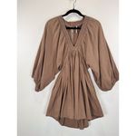 Free People Womens Brown For The Moment Mini Dress Boho Small Photo 4