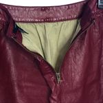Forever 21 F21 Pleather Mini Skirt Dark Red Faux Leather Grunge Retro Size Small Photo 6