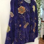 Vintage # Women's Lilac Ville Embroidered Jacket Size L Photo 2