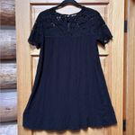 H&M  Women's Black Lace Baby Doll Dress Size 8 Flowy Witchcore Whimsygoth Gothic Photo 2