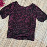 Roommates  Modern Blouse design black violet Plus sizes Women Size 3X Photo 2
