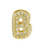 Balloon Zircon Letter B Initial Necklace Gold Photo 2