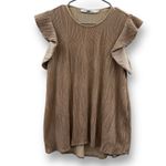 Hunter Bell RTR Ava Pleated Short Sleeve Rose Gold Top Sz S Photo 2