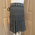 Candie's Candie’s black & white chevron stripe sweater mini skirt w/lace-up detail. Sz XS Photo 3