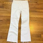 All Saints Women’s 27 Zoe Cropped Bootcut Jeans Frayed Raw Hemline Zipper Photo 5