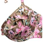 H&M  olive green floral push up bikini top Photo 5