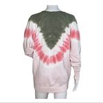 Aerie Sweatshirt Pink Green Tie Dye Rise & Shine Graphic Split Cuffs & Hem Photo 2