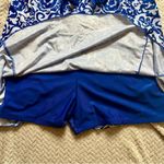 Women’s Blue Floral Swim Dress, One Piece Swimsuit, Plus Size Bathing Suit Photo 10