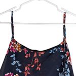 Xhilaration Xhiliration 3X Pink Blue Floral Cold Shoulder Ruffle Adj Strap Midi Dress Summer Photo 2