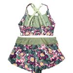 MTA Sport MTA Sports Two Piece Green Floral Matching Athletic Wear Set Sports bra M Photo 1