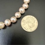 14K 585 Gold Clasp 9mm Ivory Cream Freshwater Cultured Pearl 17” Necklace 48.6g. Photo 13