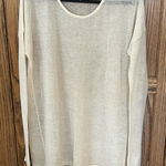 Donna Karan  New York Ivory Cream Crewneck Cashmere Sweater Large Photo 0