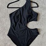 Grace Karin  One Shoulder Black Swimsuit Size L Photo 0