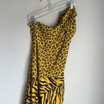 Moschino silk Yellow Animal-Print One-Shoulder Maxi Dress 10 Photo 4