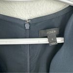 J.Crew  Dress Womens Size 0 Navy Blue V Neck Scallop Crepe Wrap Surplice Sheath Photo 2