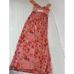 Lulus NWT  Endlessly Cute Pink Floral Mesh Cutout Lace Bustier Maxi Dress Size M Photo 1