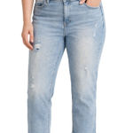 1822 Denim Light Wash Distressed Crop Jeans Women’s 14 Raw Hem Photo 0