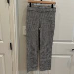 Free People Linen Blend Gingham Crop Pants Size: Small Color: Black/White Photo 2