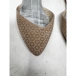 Brian Atwood Sandal Ankle Strap Flats 8 38.5 Leather Pointed Toe Shoes Cutout Photo 1