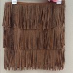 Brown Fringe Skirt Size M Photo 3