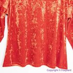 Eloquii NEW  Crushed‎ Velvet Mock Neck Top in red, 14/16 Photo 4