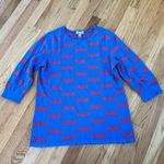 Lemon Way Cotton Double Decker Bus 3/4 Sleeve Sweater Sz XL Blue Photo 3