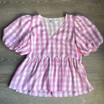 CROSBY by Mollie Burch Crosby Jackie Top, Pink Gingham Small Photo 1
