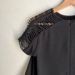 Zimmermann  Braided Sleeve Short Sleeve Top Black Size 1 US Size 6 Photo 3