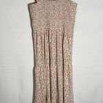 Aerie  Tan Smocked Pleated Midi Sundress Photo 2