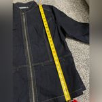 New Denim & Co. Black Denim Long Sleeve Zip Up Jean Jacket With Pockets M Size M Photo 6