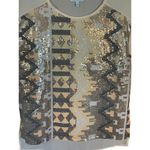 Jun & Ivy Gorgeous Sparkly  Top w/ Sheer Back Size Small Photo 2