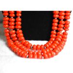 Premier Designs  Clementine Detachable Layers Orange/Silver Tone Beaded Necklace Photo 1
