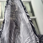 Alexandra & Oak Women's XL Black & White Tropical Boat Neck Bell Sleeved Dress Multiple Photo 9